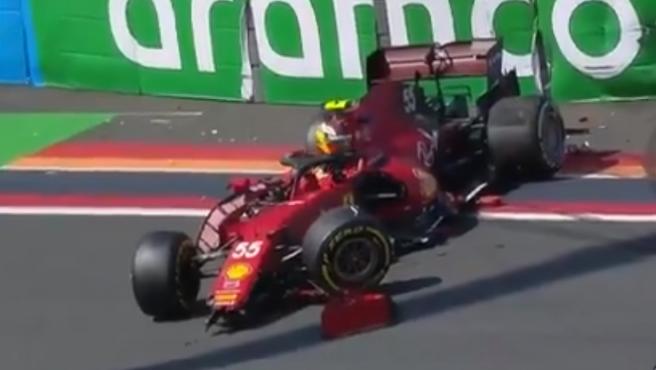 Accidente de Carlos Sainz en los libres del GP de Paises Bajos