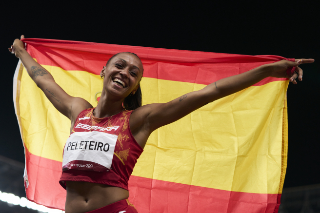 Ana Peleteiro, tras ganar su medalla en los Juegos Olímpicos de Tokio