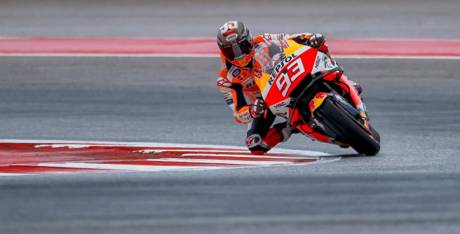 Marc Márquez, durante la carrera de MotoGP del GP de las Américas.